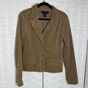 Calvin Klein Jeans Beige Lined Thin Corduroy 
3-Button Blazer Size Large